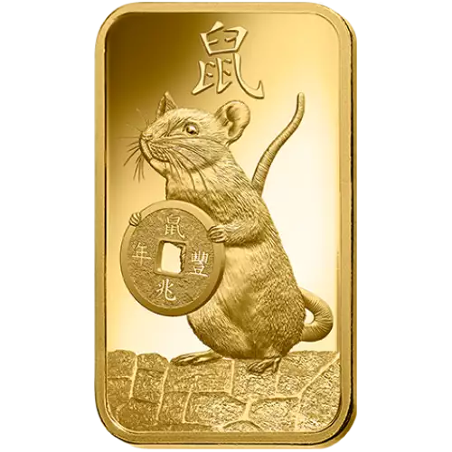 100g PAMP Gold Bar - Lunar Rat