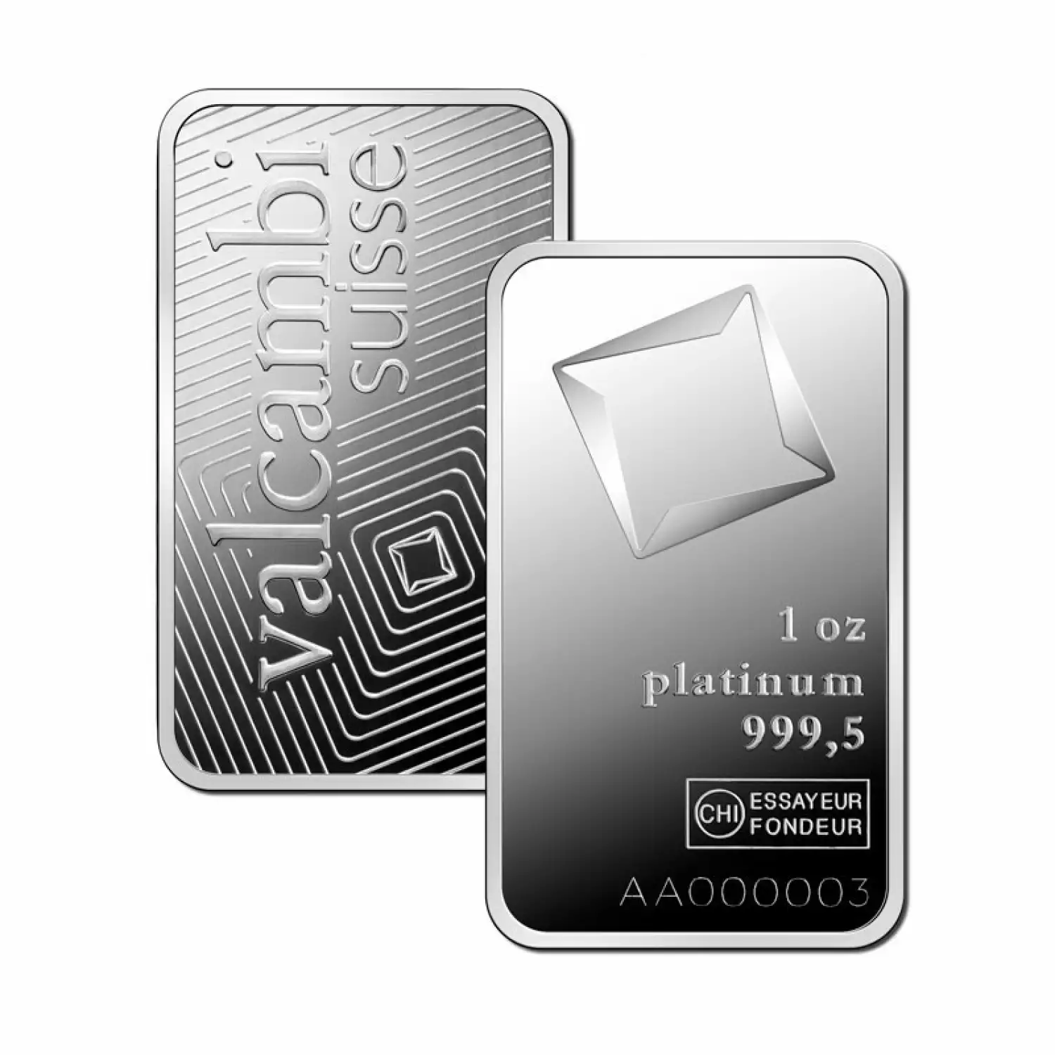 1oz Valcambi Minted Platinum Bar
