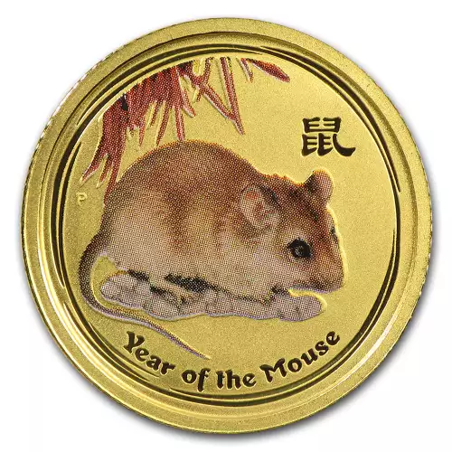 2008 1/10oz Australian Perth Mint Gold Lunar II: Year of the Mouse (2)