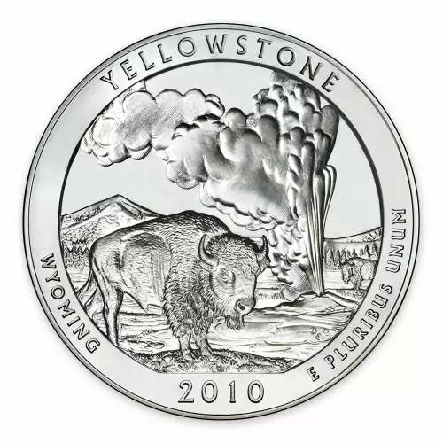 2010 5 oz Silver America the Beautiful Yellowstone National Park (2)