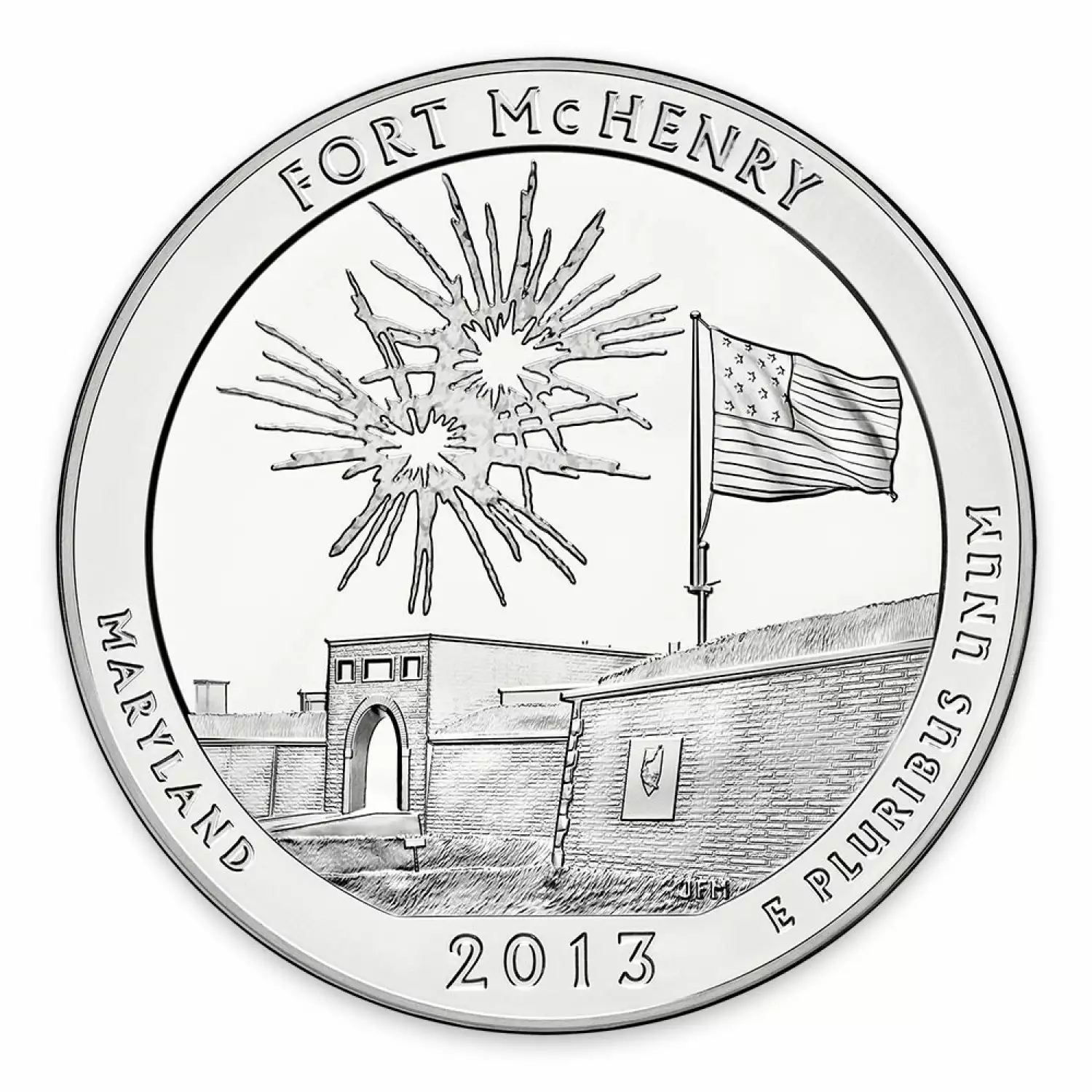 2013 5 oz Silver America the Beautiful Fort McHenry National Park (2)