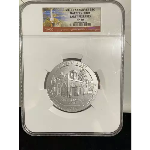 2016 5 oz Silver America the Beautiful Harpers Ferry National Historical Park