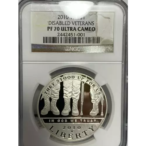 Modern Commemoratives --- American Veterans Disabled for Life 2010 -Silver- 1 Dollar